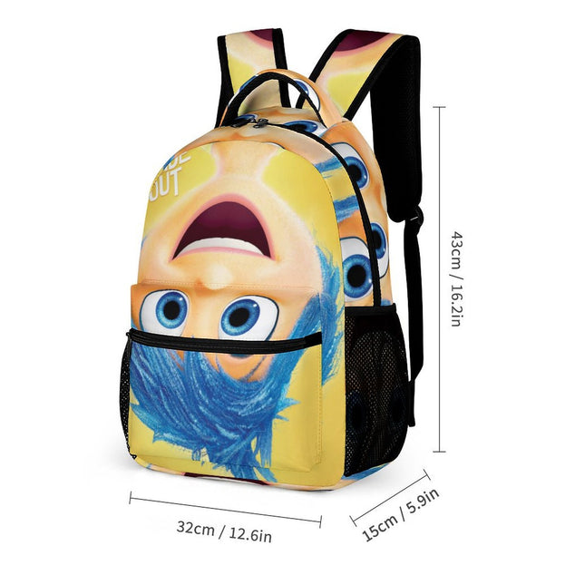 Inside Out School Backpack Trendy Unisex Double Shoulder Bag for Boys and Girls