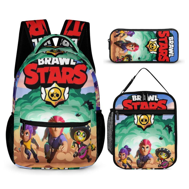 16 Inch Brawl Stars Anime Print Backpack Stylish and Durable School Bag for Kids and Teens