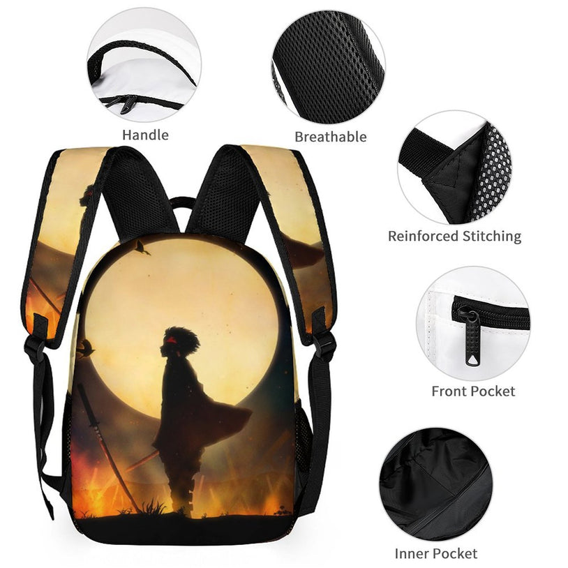 16 Inch Demon Slayer Backpack Ideal for Teen Boys and Girls Stylish School Bag