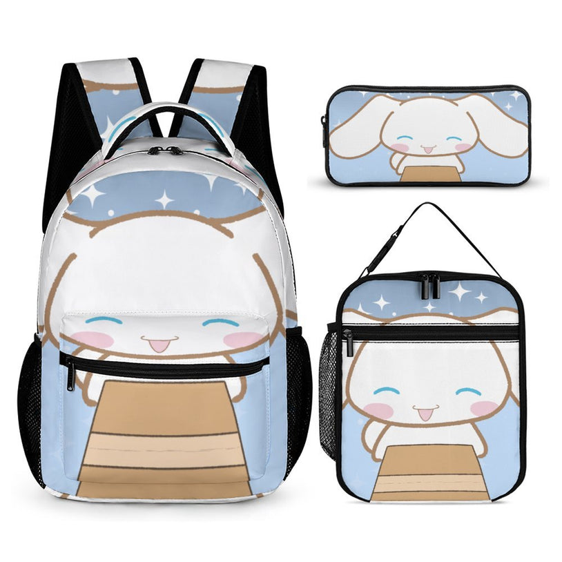 Cinnamoroll Kids Backpack Adjustable Straps Padded Back Lightweight Travel Bag for Preschool and Elementary Children