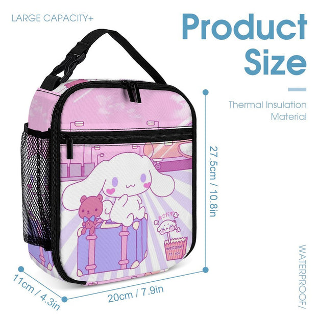 Cinnamoroll Preschool Backpack Adjustable Shoulder Straps Padded Back Lightweight Travel Bag for Boys and Girls