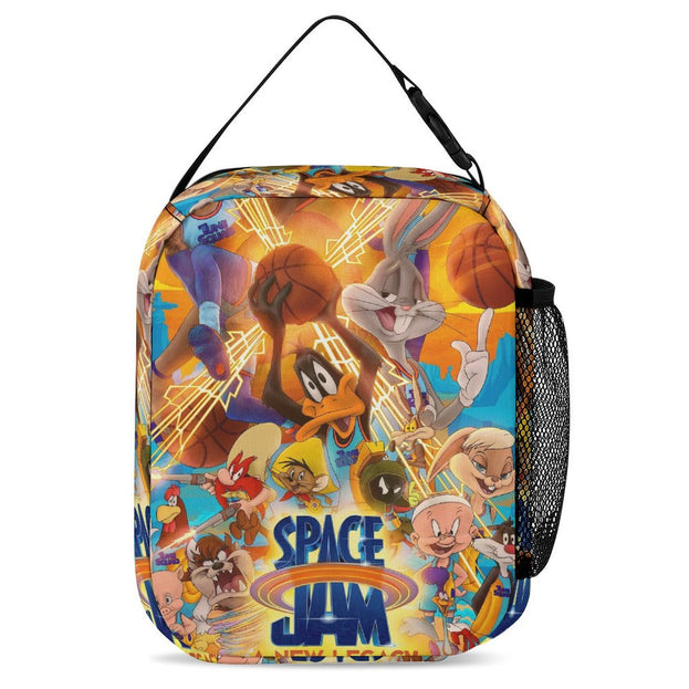 Space Jam Printed Backpack Stylish Anime School Bag for Elementary and Middle School Students