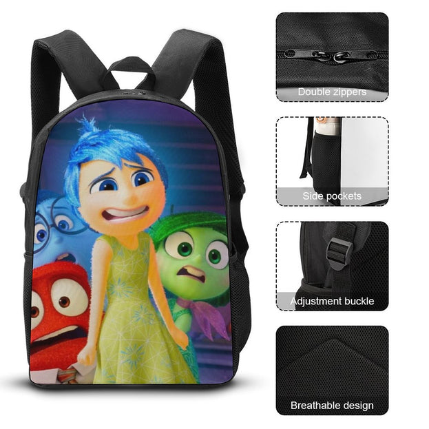 17 Inch Inside Out 2 School Backpack Sturdy and Stylish for Teens