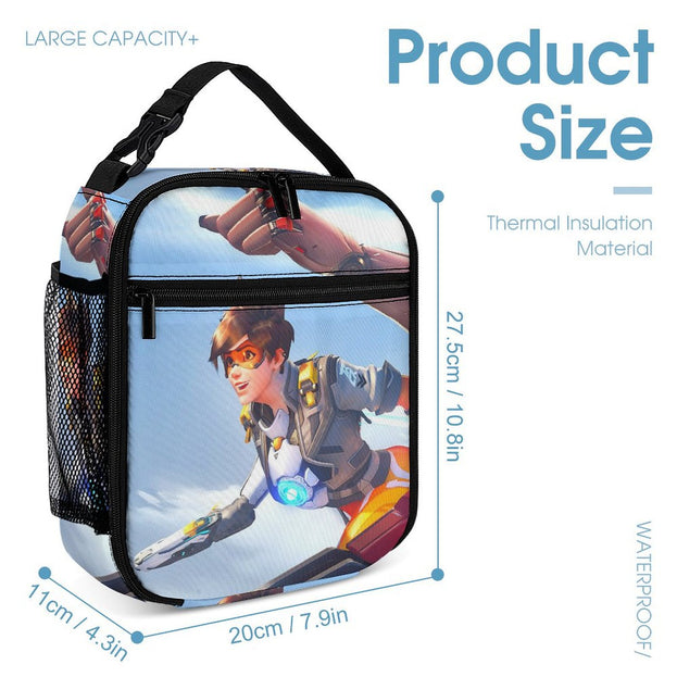 16 Inch Overwatch Print Backpack Stylish and Sturdy Anime School Bag for Kids