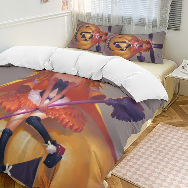 Luxurious Halloween Plush Bed Set Soft and Cozy 3-Piece Bedding for Spooky Nights