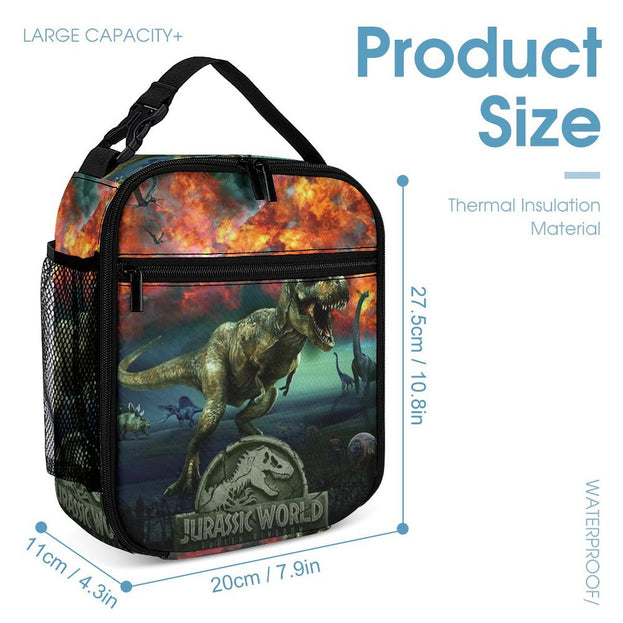 Jurassic World Print Backpack Anime School Bag for Elementary and Middle School Students