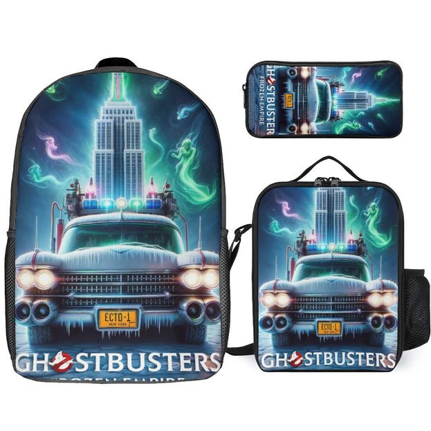 17 Inch Ghostbusters Frozen Empire School Backpack Sturdy and Stylish for Teen Boys and Girls