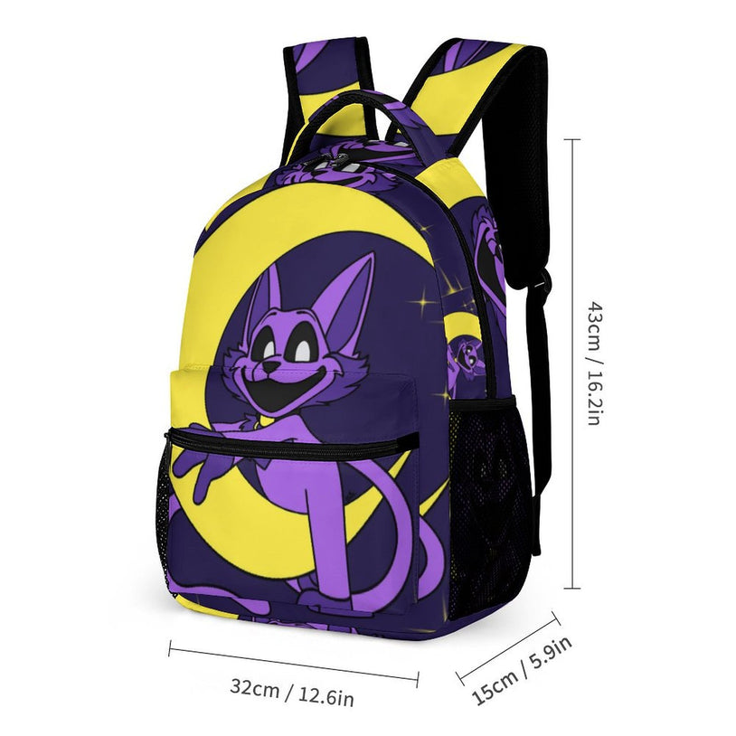 Cute Smiling Animal Backpack for Children School Bag with Matching Lunch Box and Pencil Case for Boys and Girls