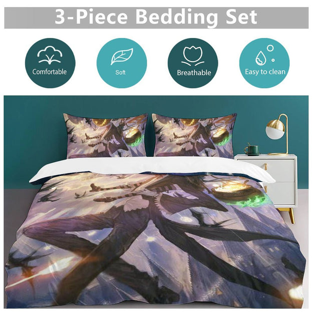 Premium Halloween Bed Set Soft and Thickened 3-Piece Bedding for Ultimate Comfort