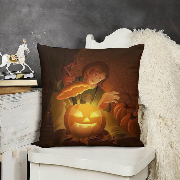 Halloween Plush Pillowcase  Soft and Elegant Addition to Your Fall Decor