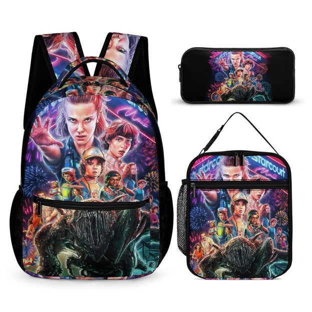 Stranger Things Backpack - Stylish Unisex School Bag for Boys and Girls, Casual Double Shoulder Bag