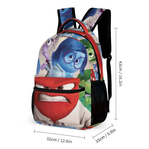 Inside Out Student Backpack - Fashionable Unisex Casual Double Shoulder Bag