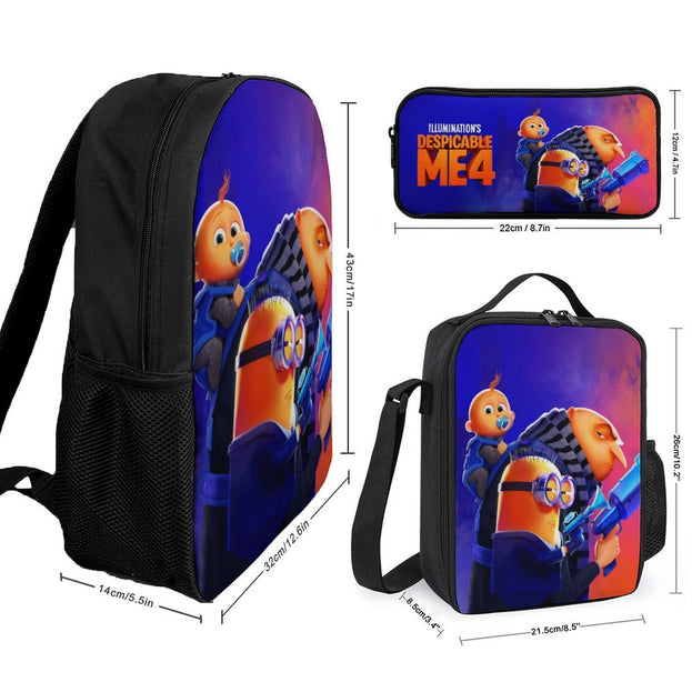 17 Inch Despicable Me 4 School Backpack Reliable and Stylish for Kids and Teens