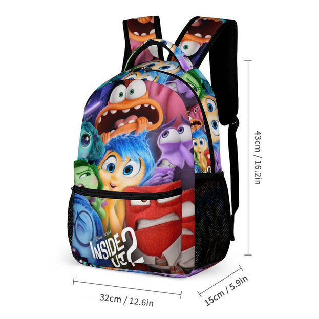 Inside Out Anime Design School Backpack Durable and Trendy for Elementary and Middle School Students