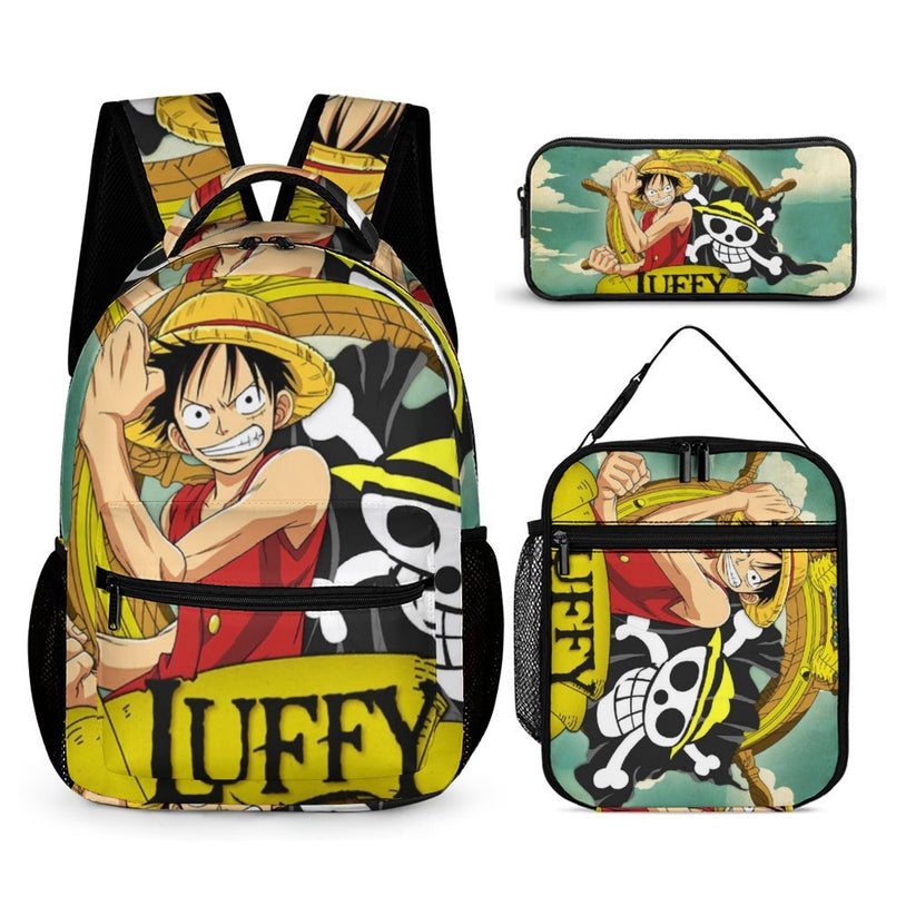 One Piece Luffy Backpack Unisex Casual Double Shoulder Bag for Students Durable and Long Lasting School Backpack for Kids and Teens