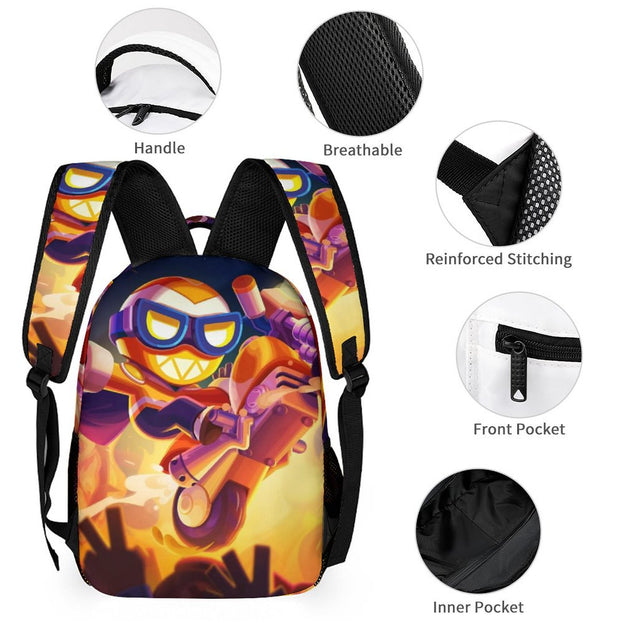 Brawl Stars Themed 16 Inch Anime Backpack Durable and Stylish School Bag for Kids