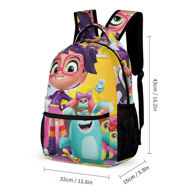 Abby Hatcher Backpack for Girls Boys for Kindergarten Elementary School, Adjustable Straps Padded Back Lightweight Travel Bag for Kids