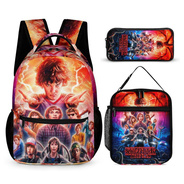 Stranger Things Backpack - Unisex Casual School Bag for Students, Trendy Double Shoulder Backpack