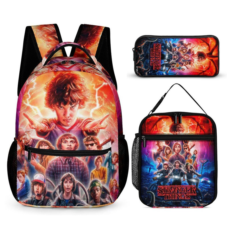 Stranger Things Backpack - Unisex Casual School Bag for Students, Trendy Double Shoulder Backpack