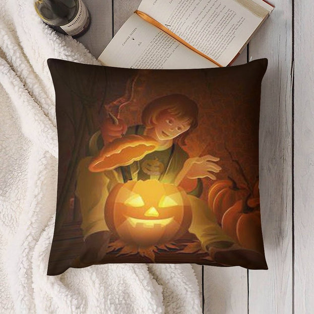 Halloween Plush Pillowcase  Soft and Elegant Addition to Your Fall Decor