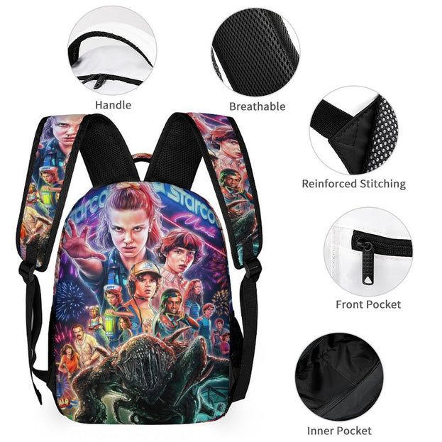 Stranger Things Backpack - Stylish Unisex School Bag for Boys and Girls, Casual Double Shoulder Bag