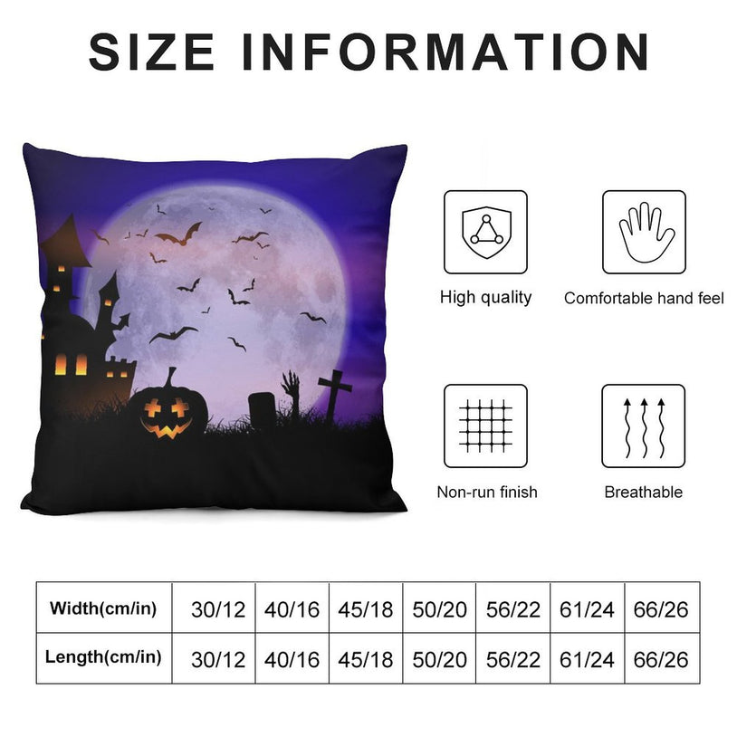 Halloween Plush Pillowcase Soft and Cozy for Spooky Sleep