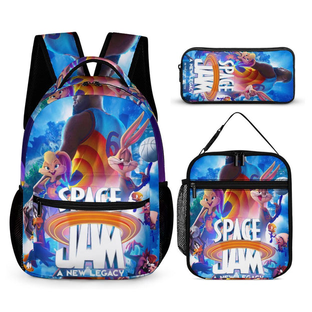 Space Jam Character Backpack Trendy School Bag for Boys and Girls